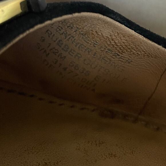 Tory Burch Luna Black Suede Medallion Logo Wedge Pumps - Picture 11 of 11